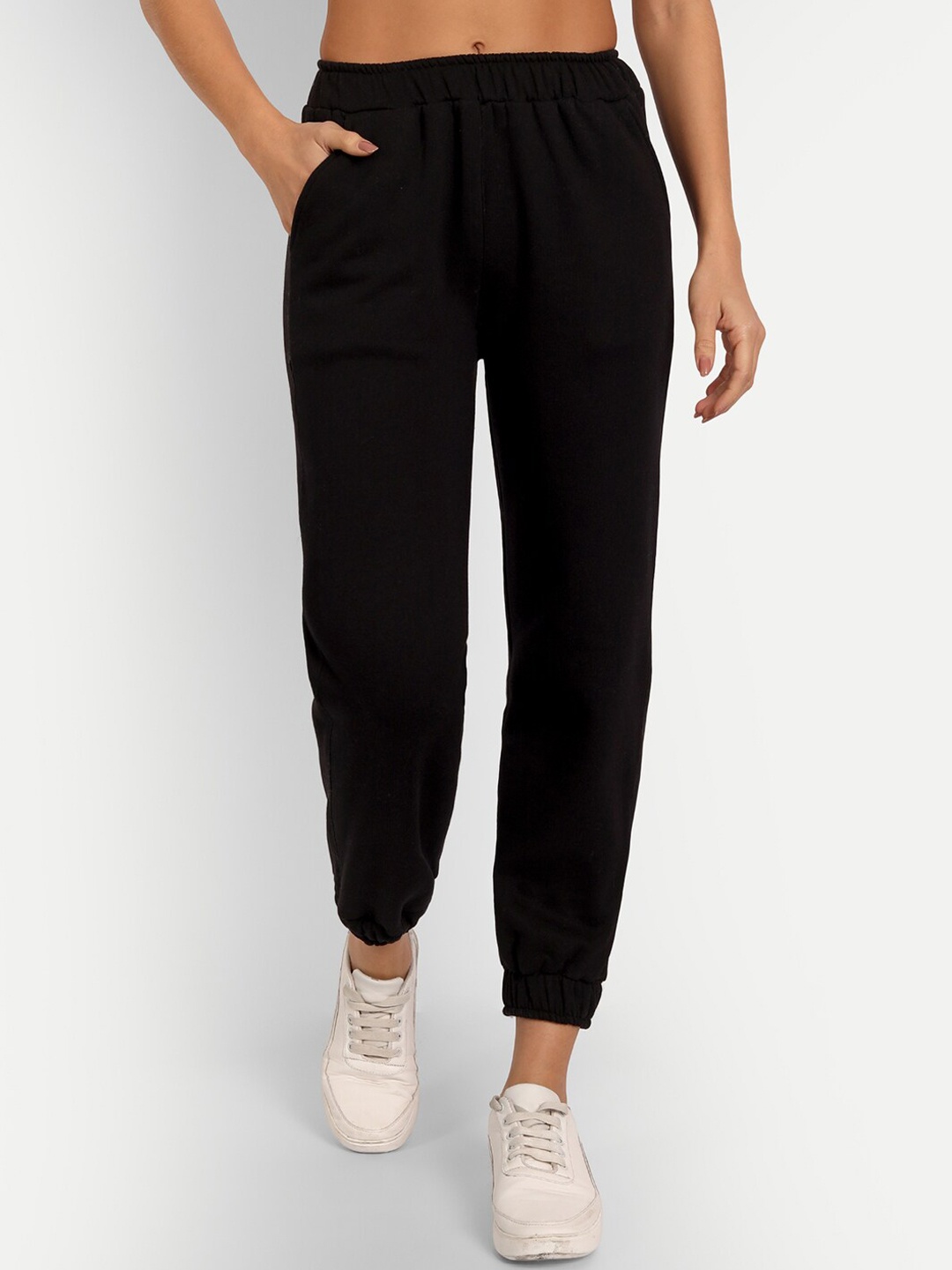 

COLOR CAPITAL Women Black Solid Joggers