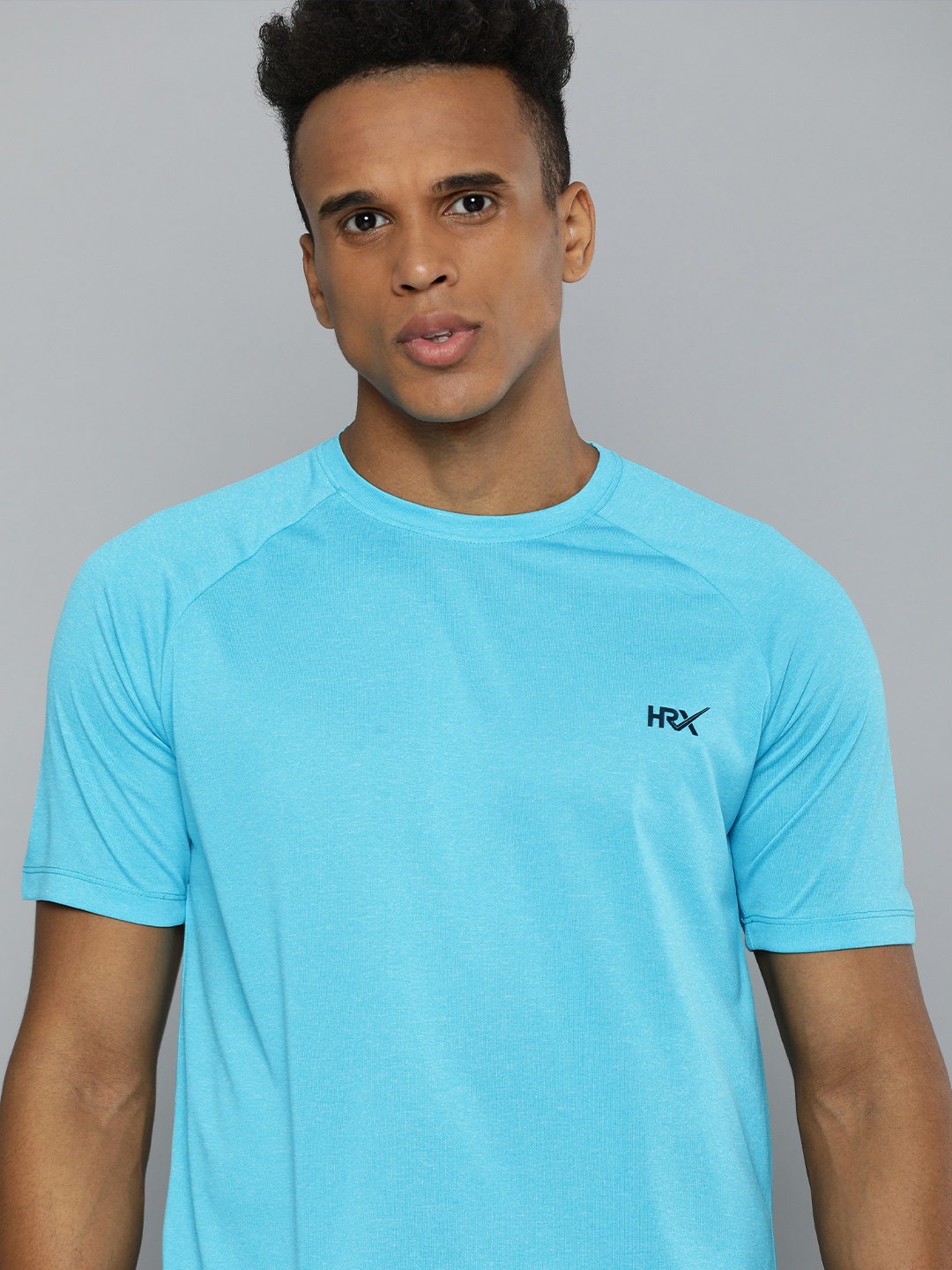 

HRX By Hrithik Roshan Men Turquoise Blue Running Rapid-Dry T-Shirts
