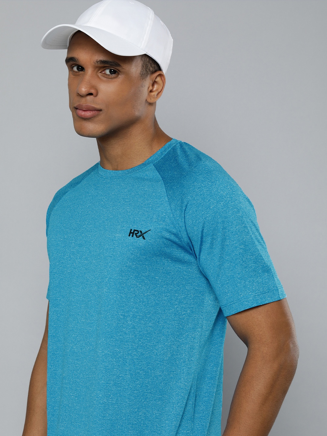 

HRX By Hrithik Roshan Men Turquoise Blue Running Rapid-Dry T-Shirts