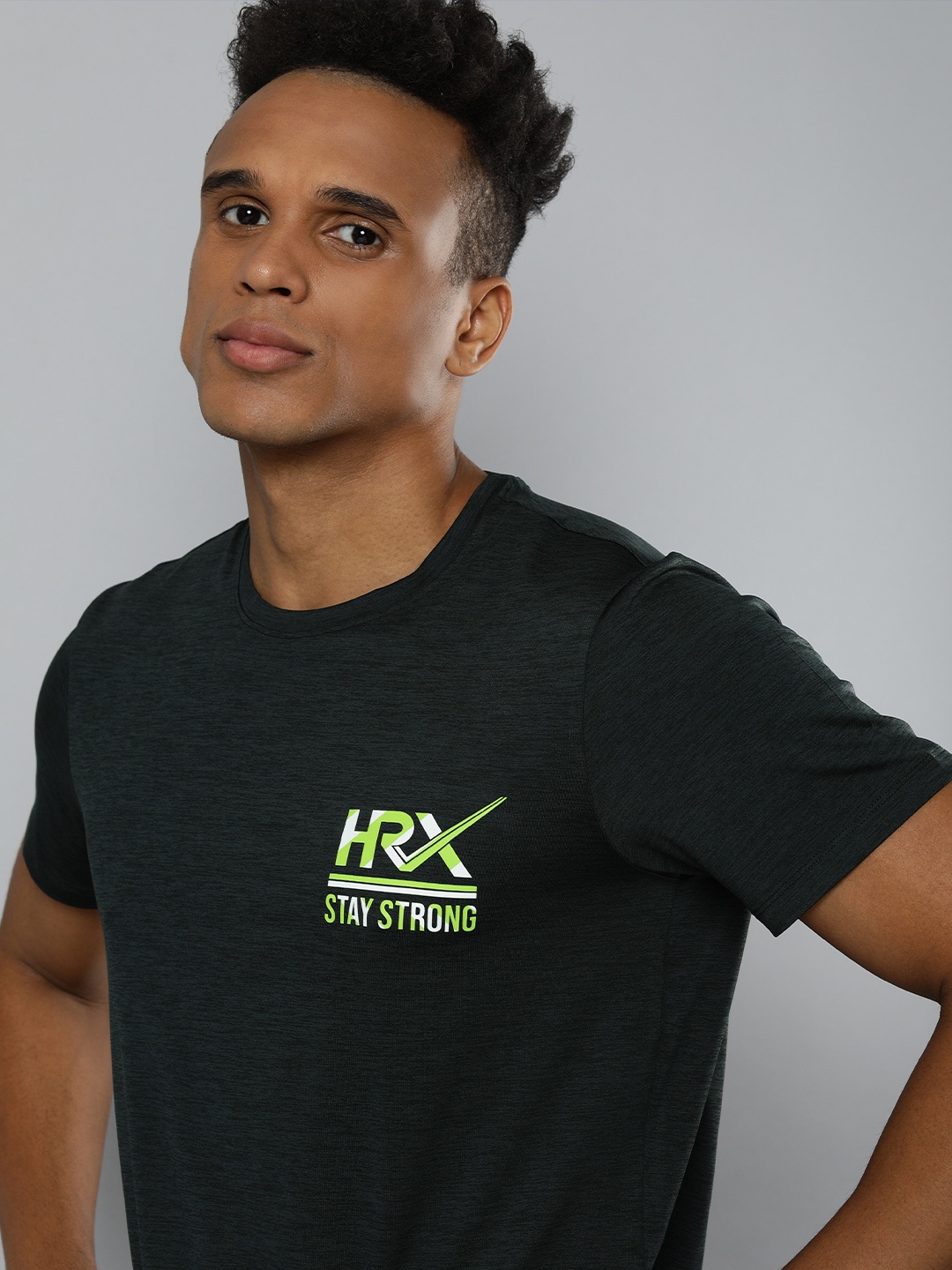 

HRX By Hrithik Roshan Men Black Training Rapid-Dry T-Shirts