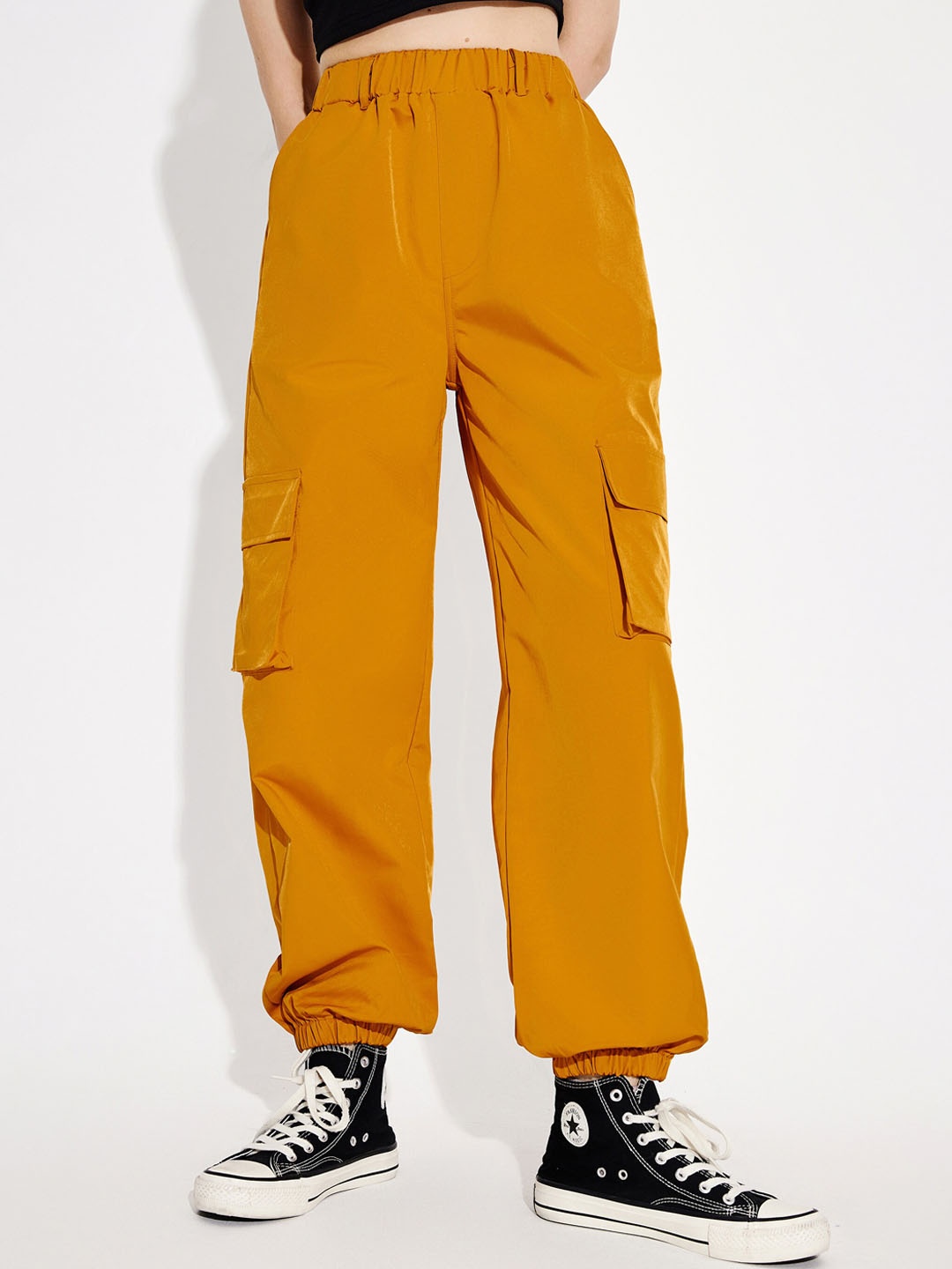

URBANIC Women Yellow Joggers Trousers