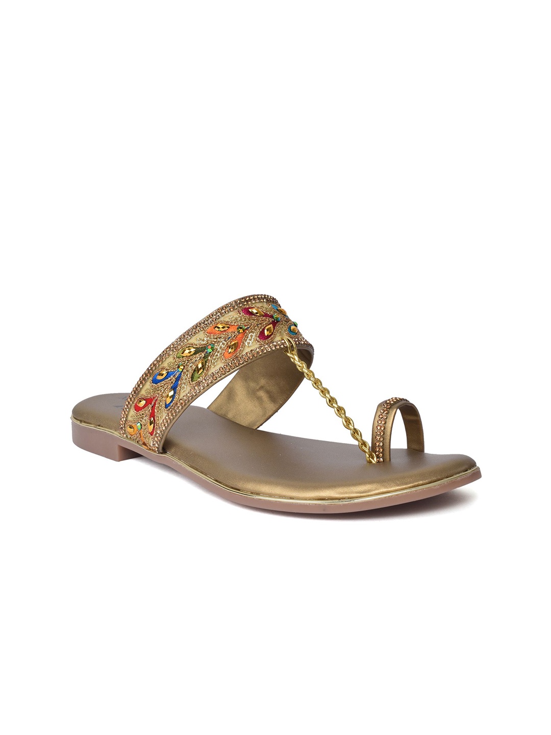 

XE Looks Women Copper-Toned One Toe Flats