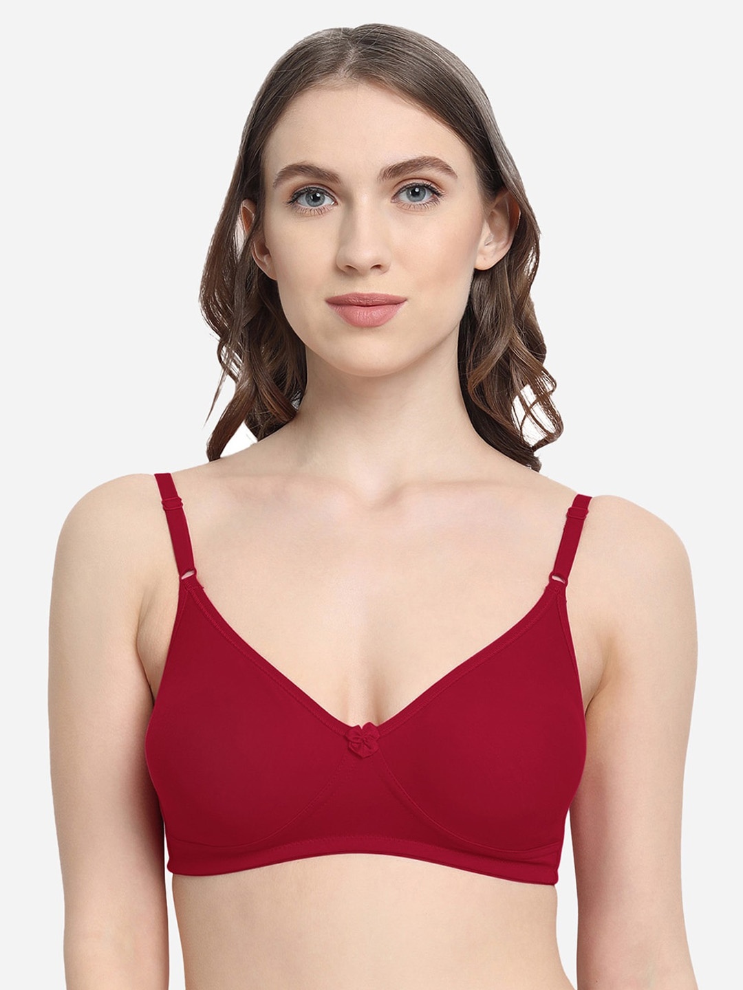 

VStar Red Solid T-Shirt Bra