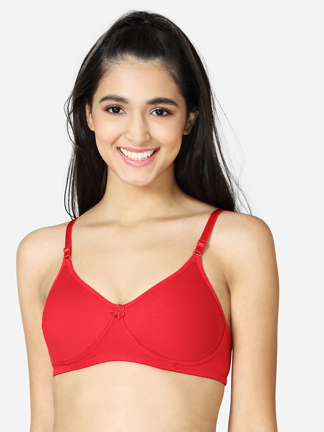 

VStar Red Solid T-Shirt Bra