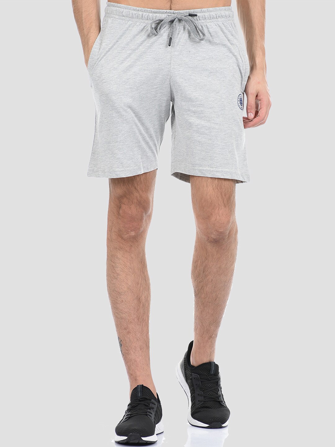 

Cloak & Decker by Monte Carlo Men Grey Striped Shorts