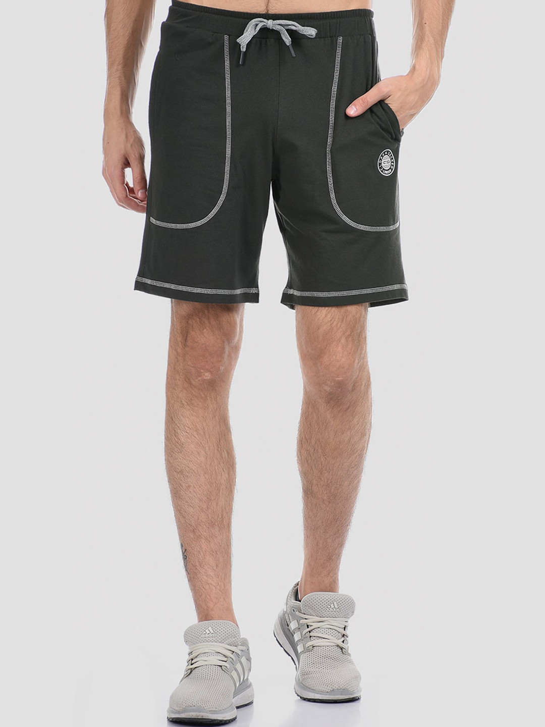 

Cloak & Decker by Monte Carlo Men Olive Green Sports Shorts