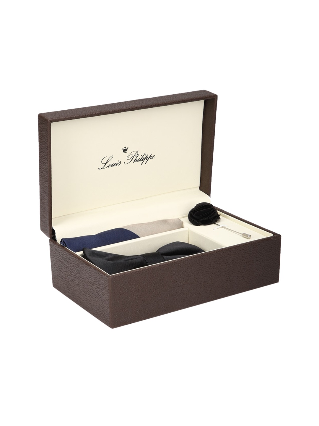 

Louis Philippe Men Black Solid Accessory Gift Set