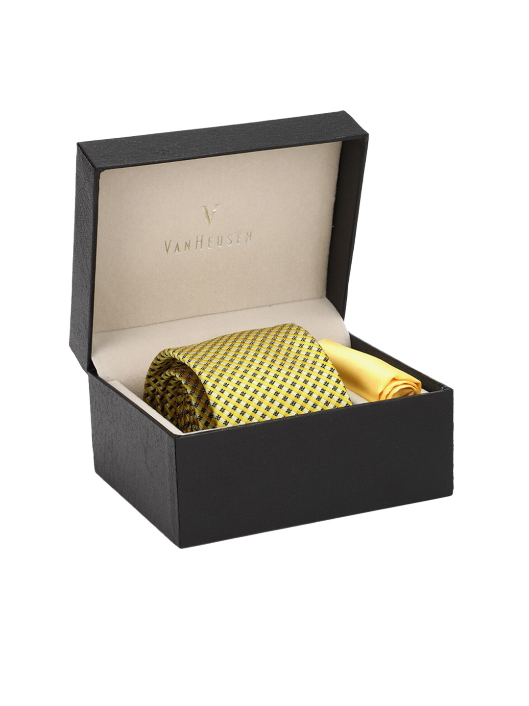 

Van Heusen Men Yellow Self-Design Accessory Gift Set