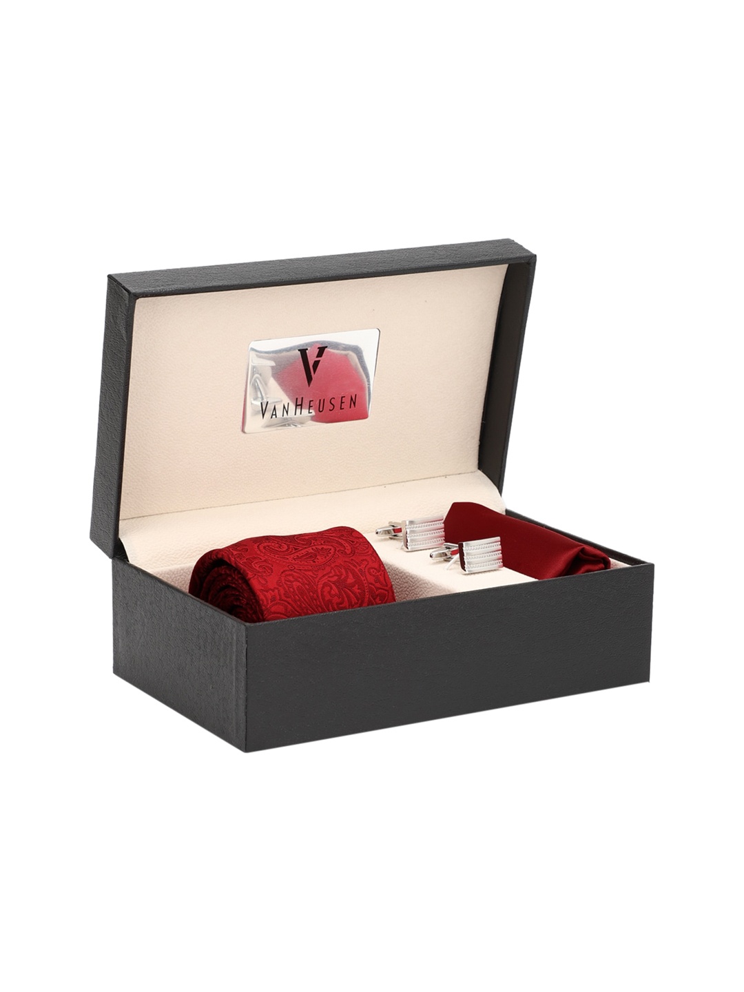 

Van Heusen Men Red Printed Accessory Gift Set