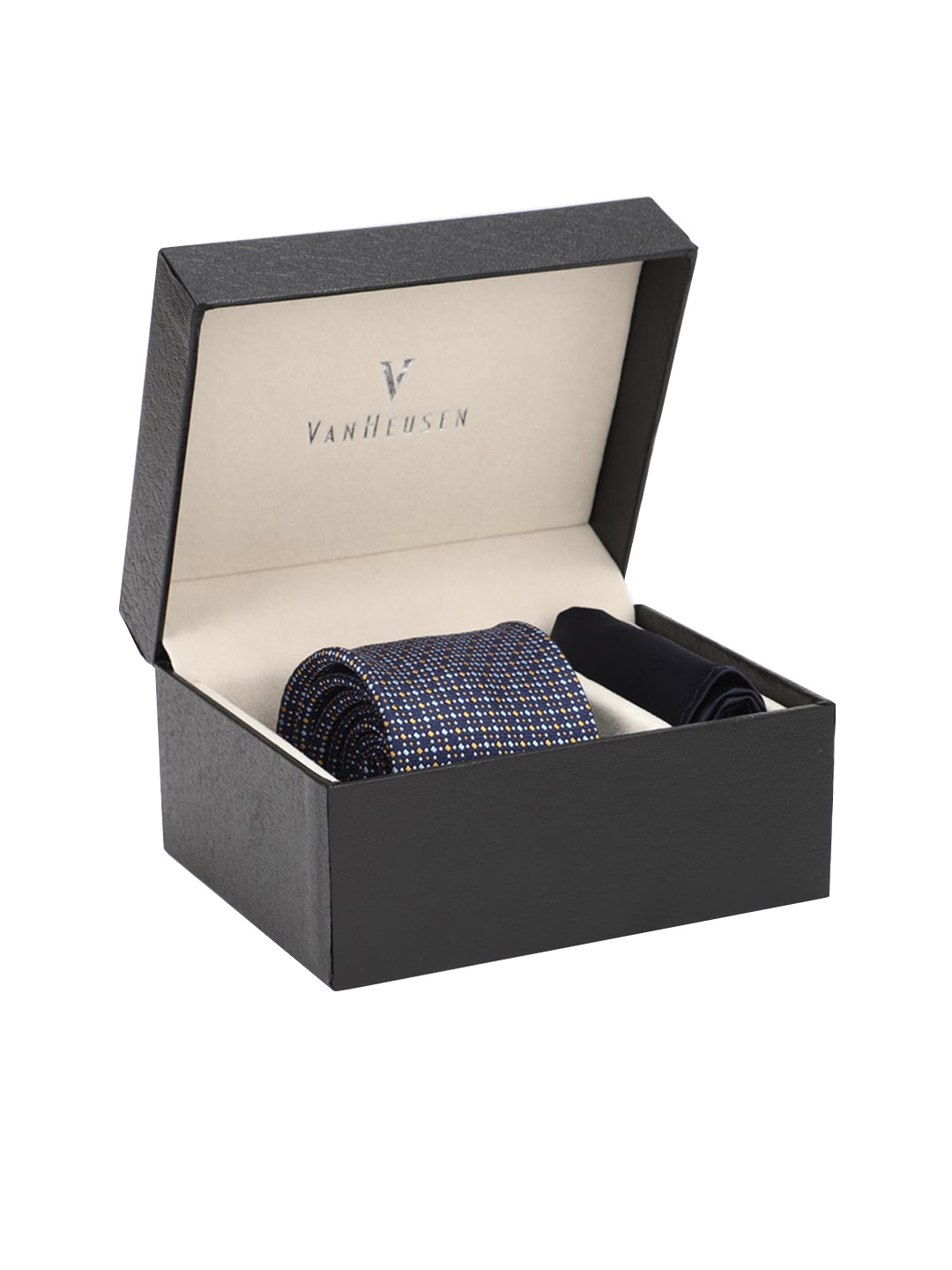 

Van Heusen Men Navy Blue & Yellow Accessory Gift Set