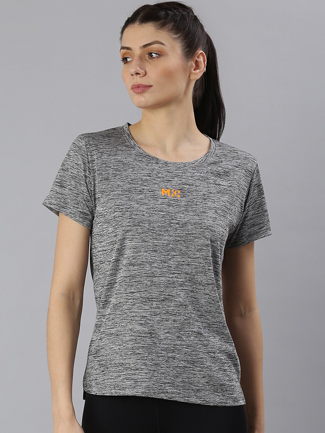 

MKH Women Black Dri-FIT NEW BASIC Sports T-shirt