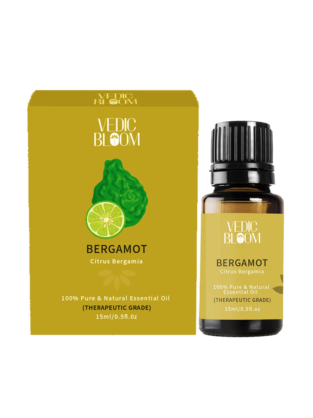 

Vedic Bloom 100% Pure & Natural Bergamot Essential Oil for Skin & Hair - 15ml, Mustard