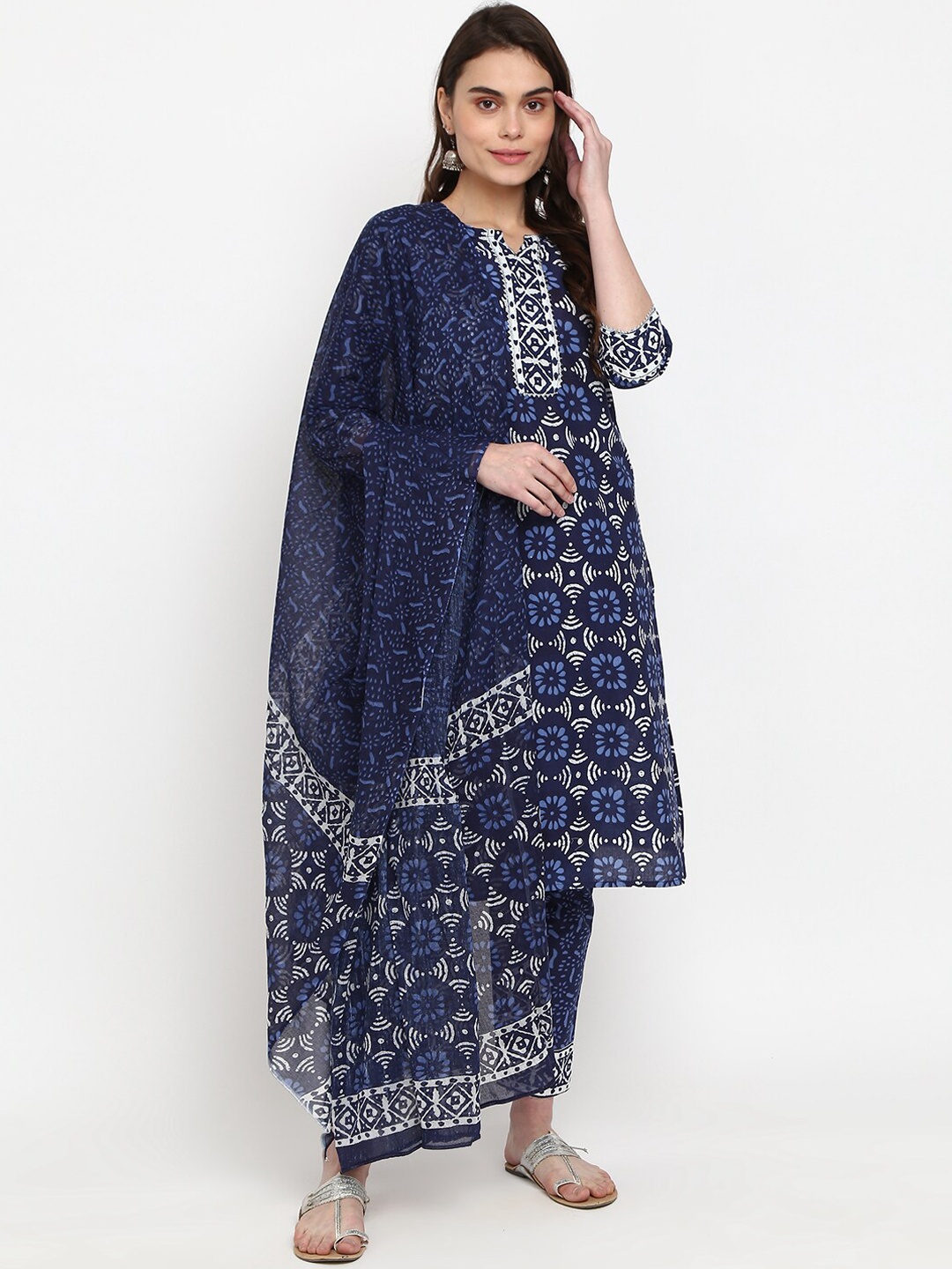 

V-Mart Women Blue Bandhani Printed Kurta