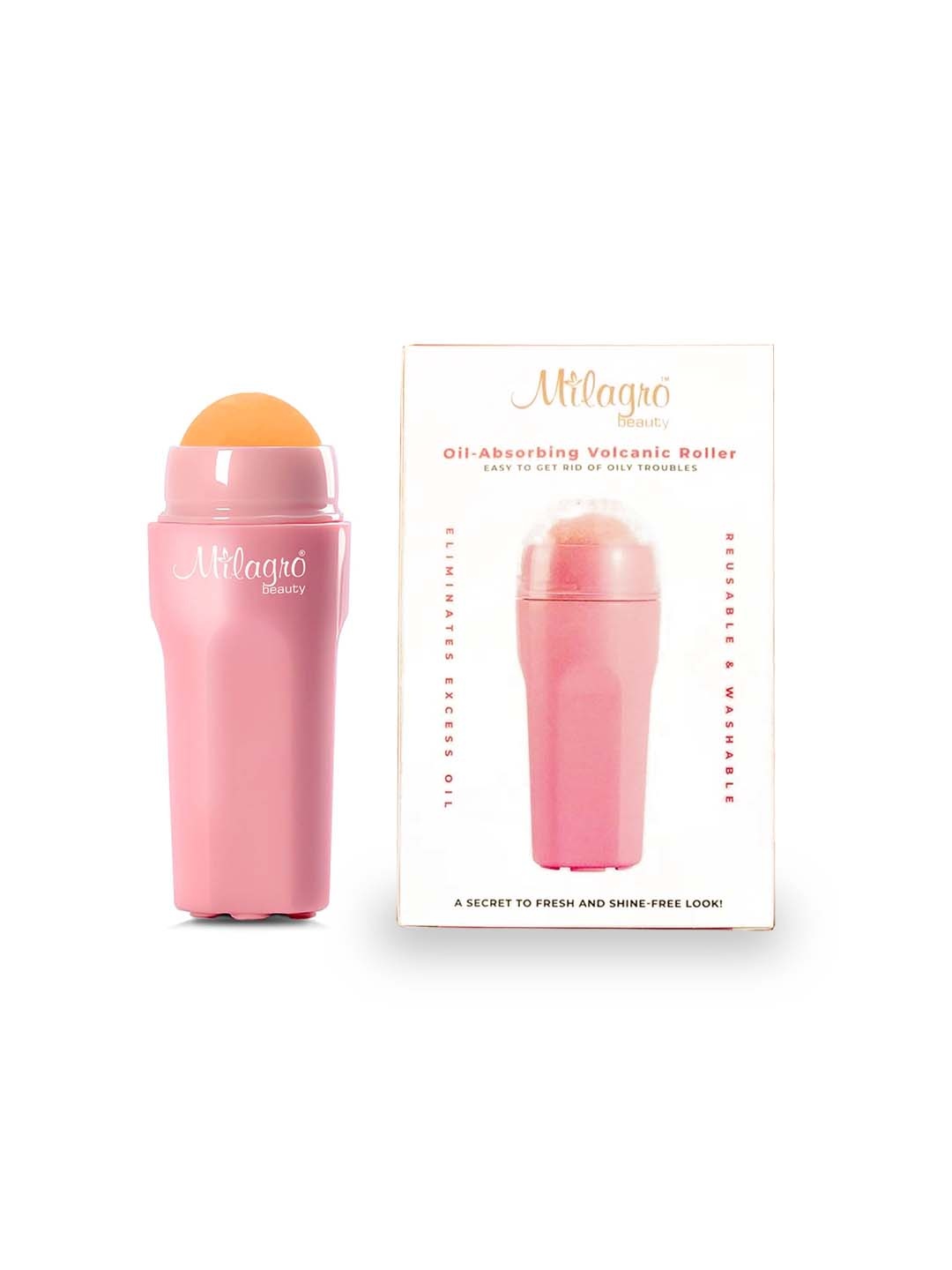 

Milagro beauty Beauty Oil Absorbing Reusable Volcanic Face Roller - Pink