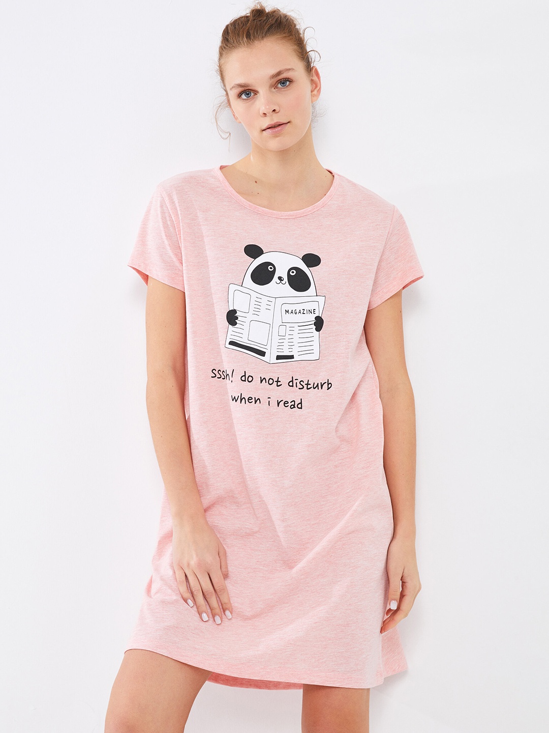 

LC Waikiki Pink Printed Nightdress