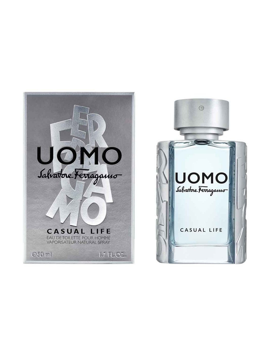 

Salvatore Ferragamo Men Uomo Casual Life Eau de Toilette -50ml, Silver