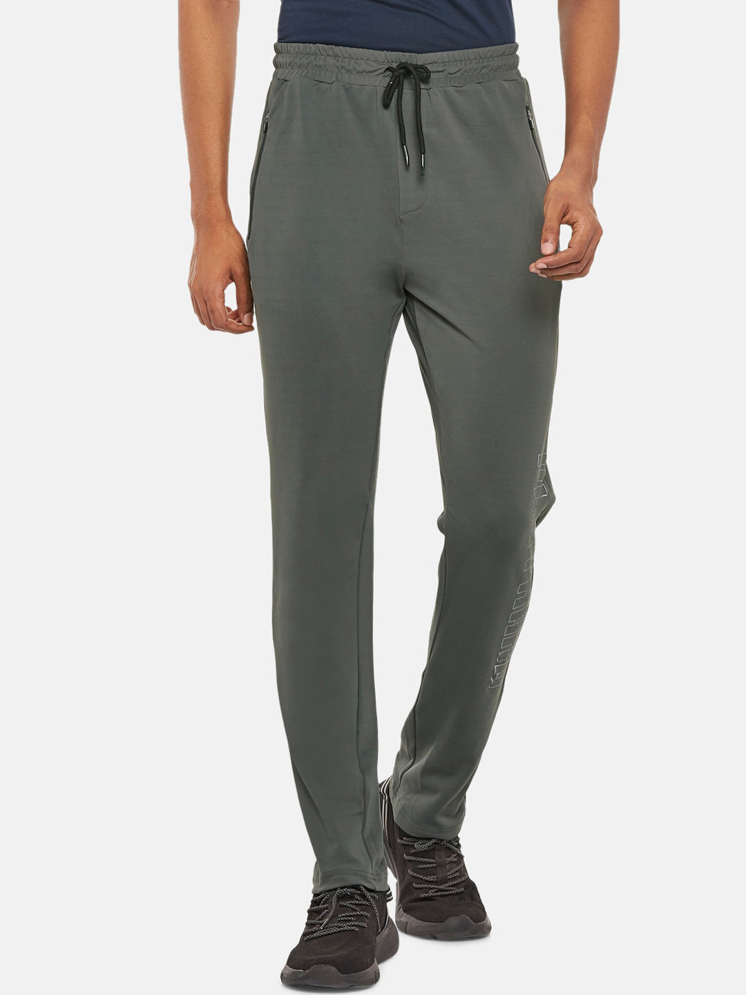 

Ajile by Pantaloons Men Grey Solid Slim-Fit Track Pants