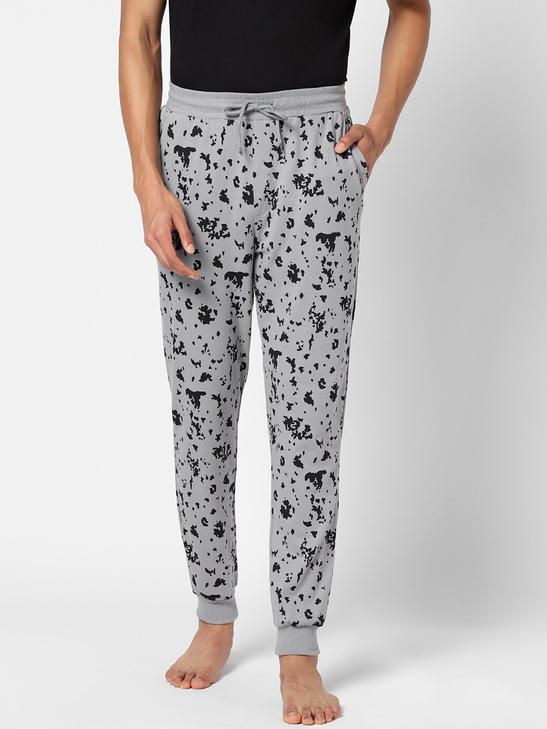 

Ajile by Pantaloons Men Grey Printed Lounge Pants