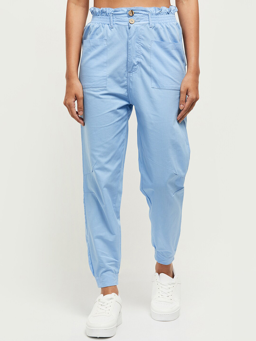 

max Women Blue Joggers Trousers