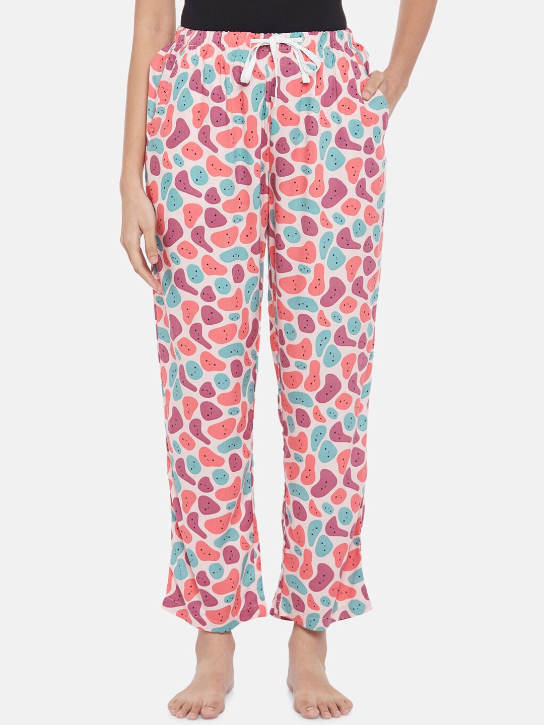 

Dreamz by Pantaloons Women Pink Printed Cropped Lounge Pants