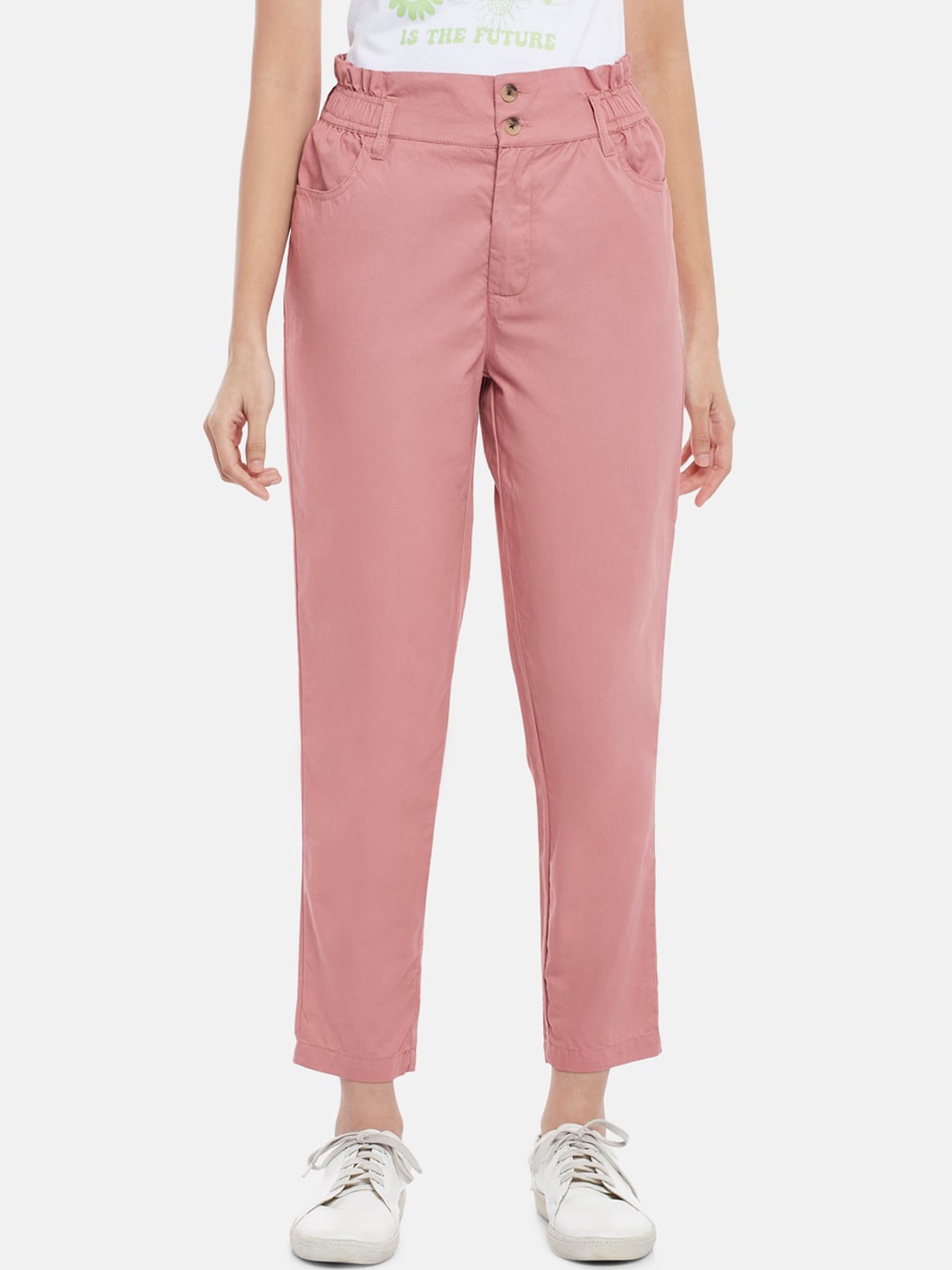 

Honey by Pantaloons Women Pink Trousers