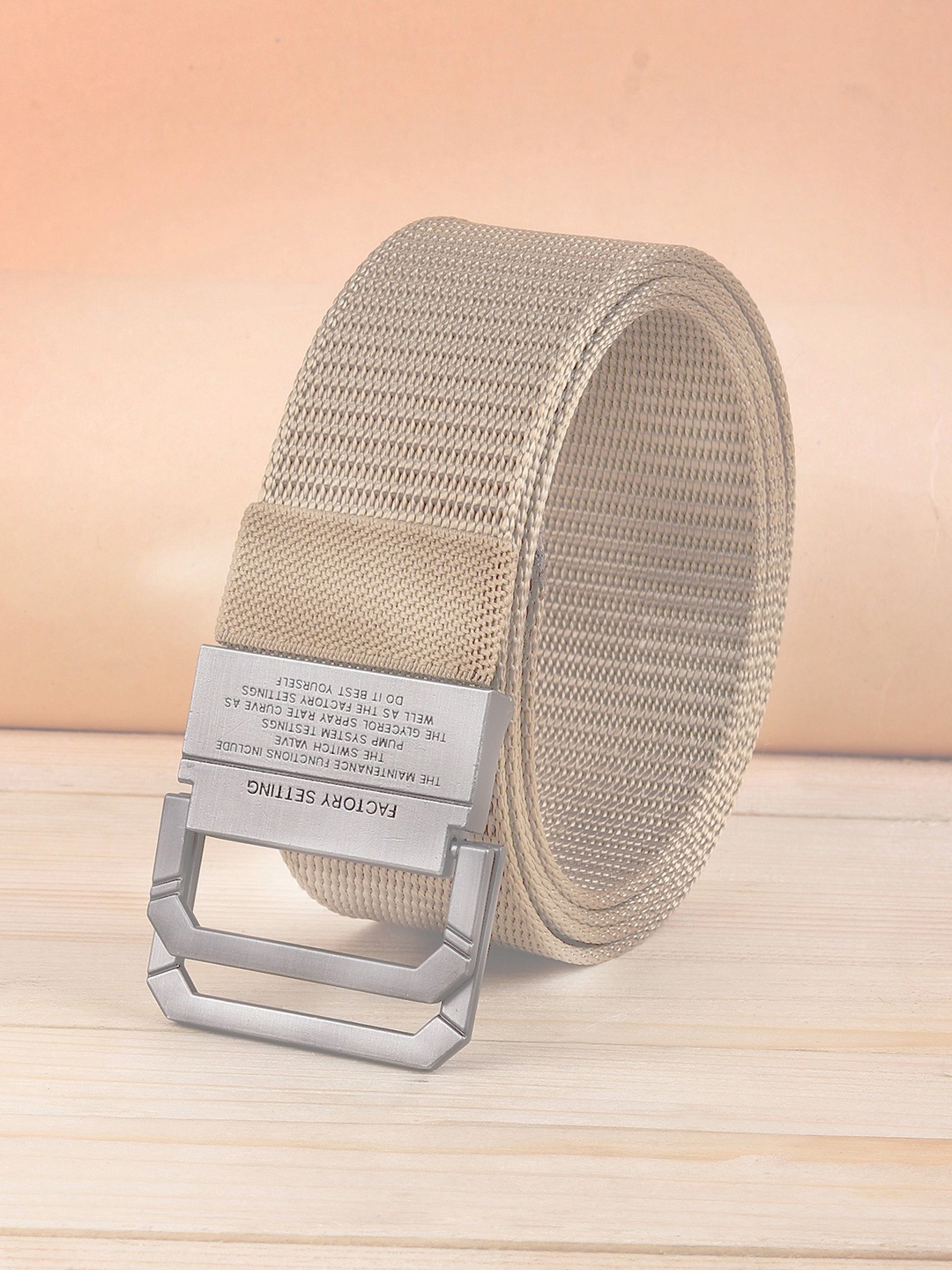 

ZORO Men Beige Woven Design Belt