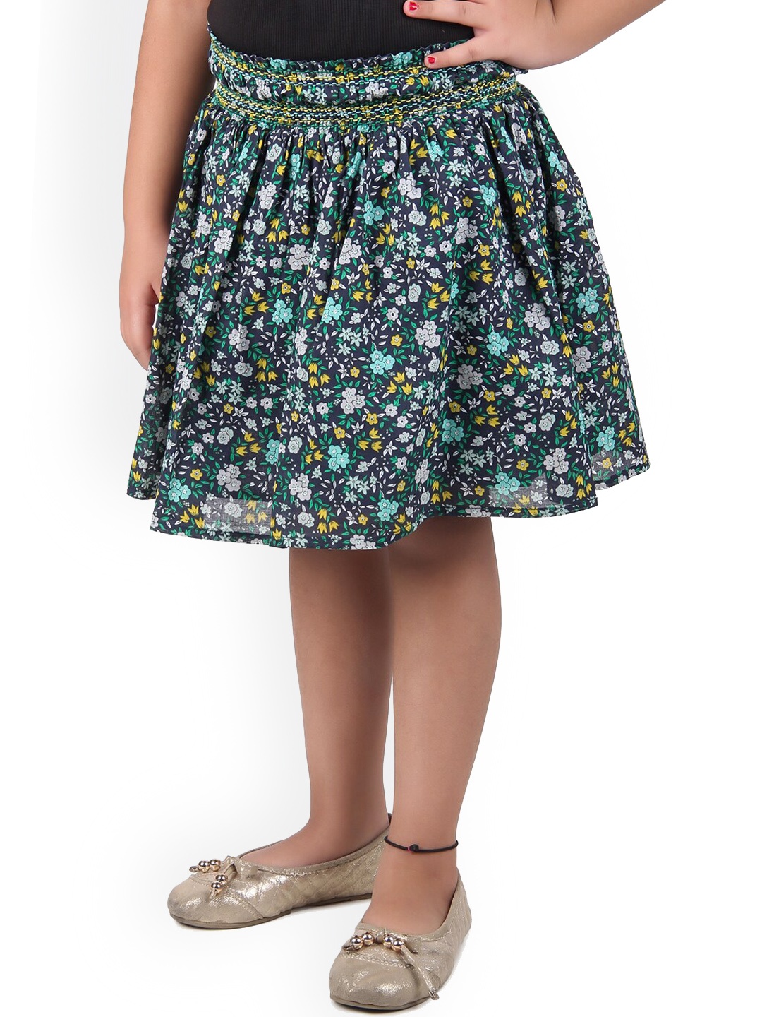 

Miyo Girls Multicoloured Printed Knee-length Flared skirt, Multi