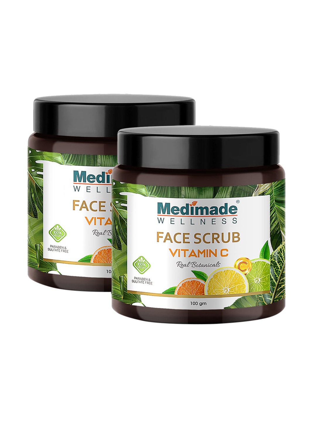 

Medimade Set Of 2 Vitamin C Face Scrub 200gm, Orange