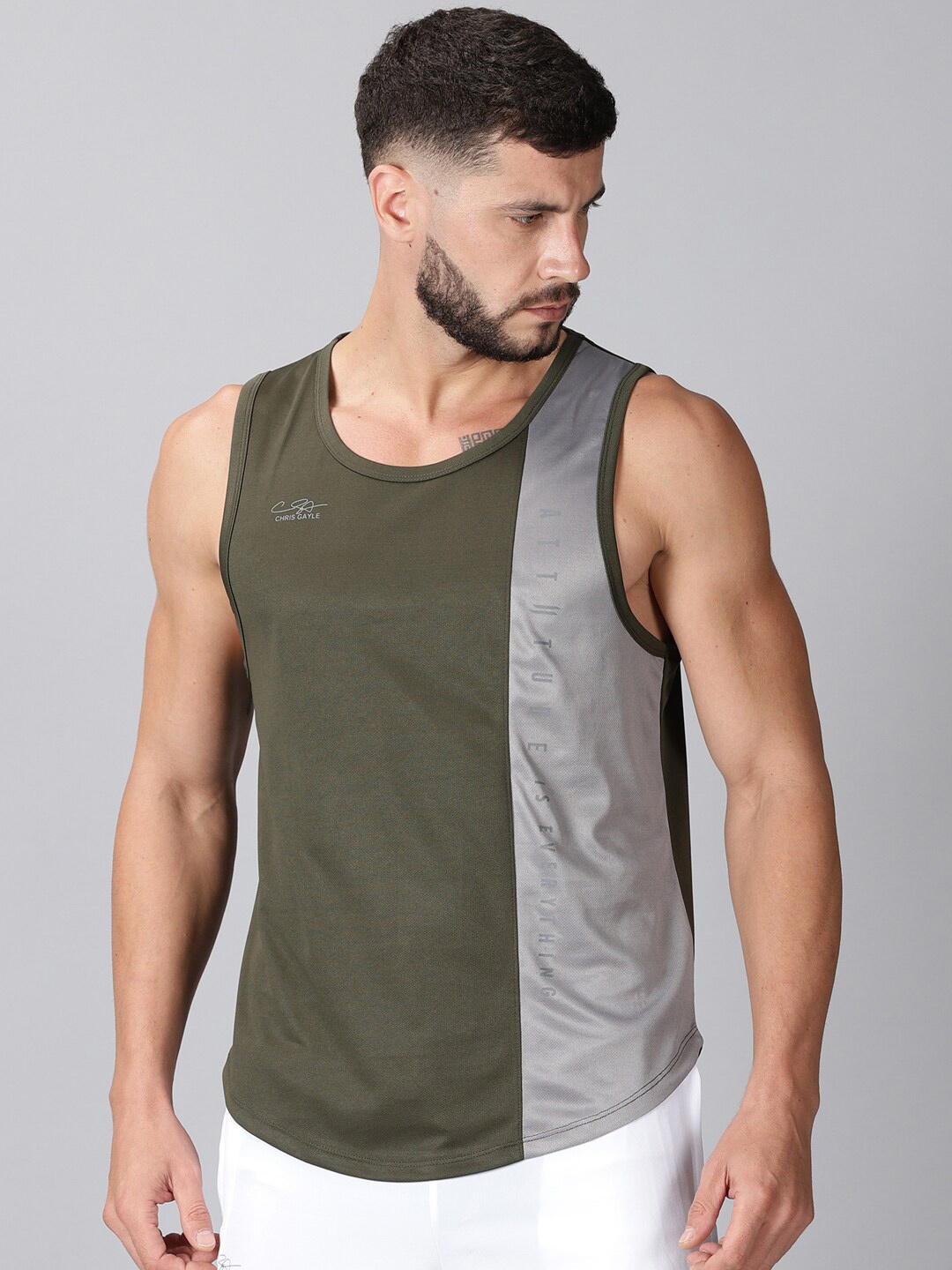 

ATTIITUDE Men Green Dri-FIT T-shirt