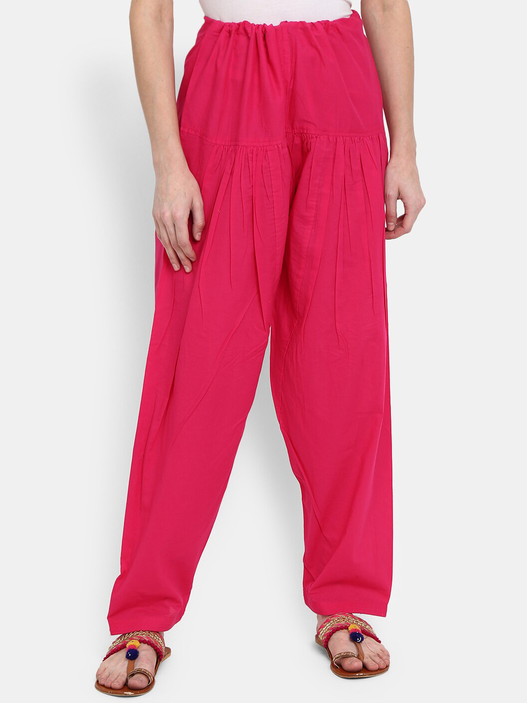 

V-Mart Fuchsia Solid Salwar