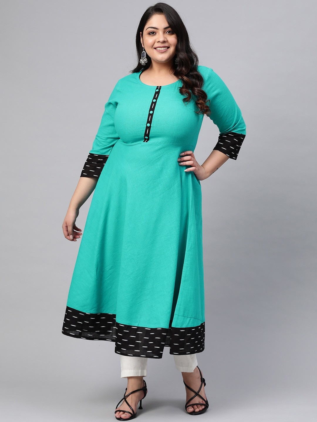 

Sitaram Designer Women Turquoise Blue Kurta