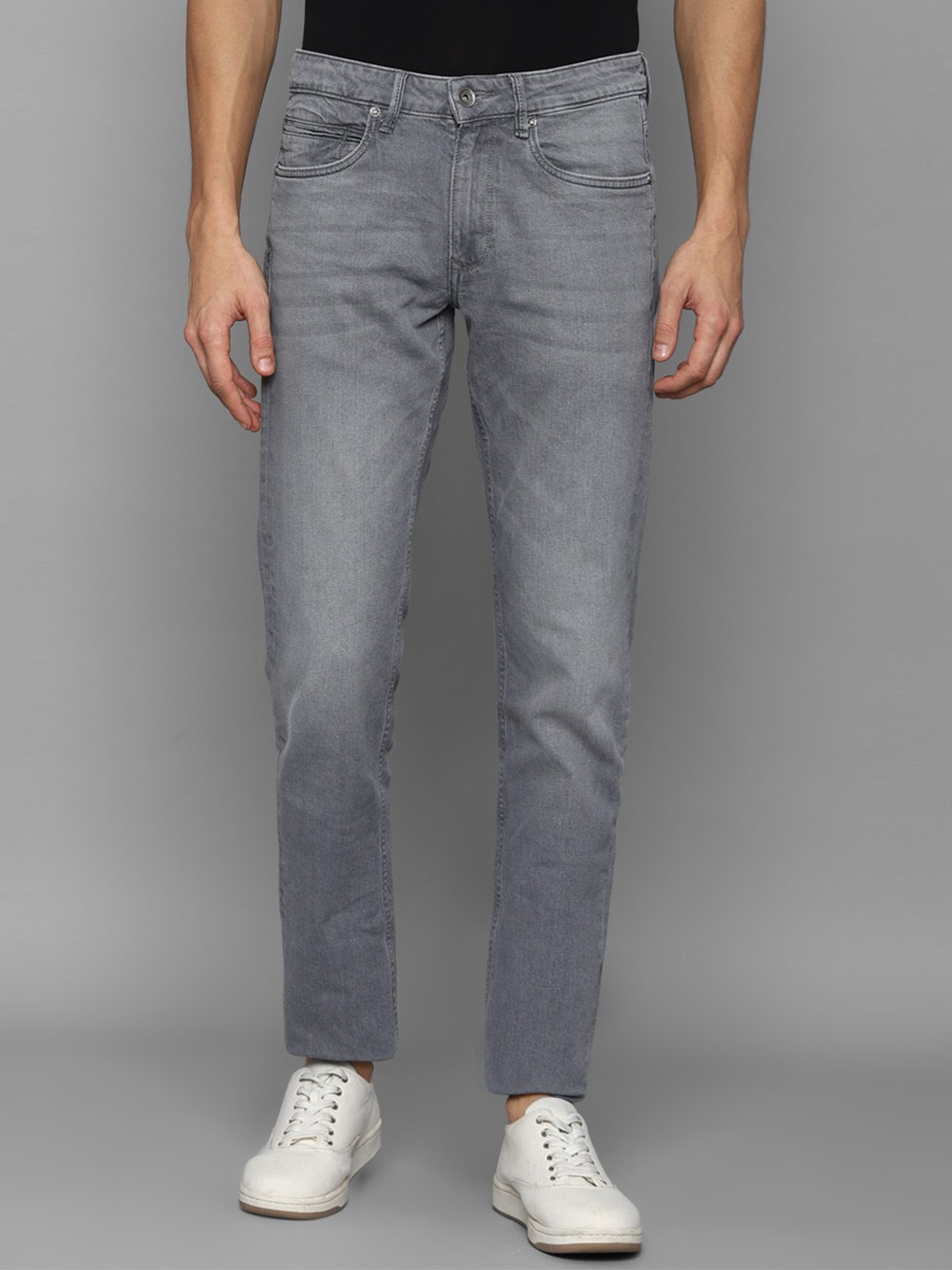 

Louis Philippe Jeans Men Grey Slim Fit Heavy Fade Jeans