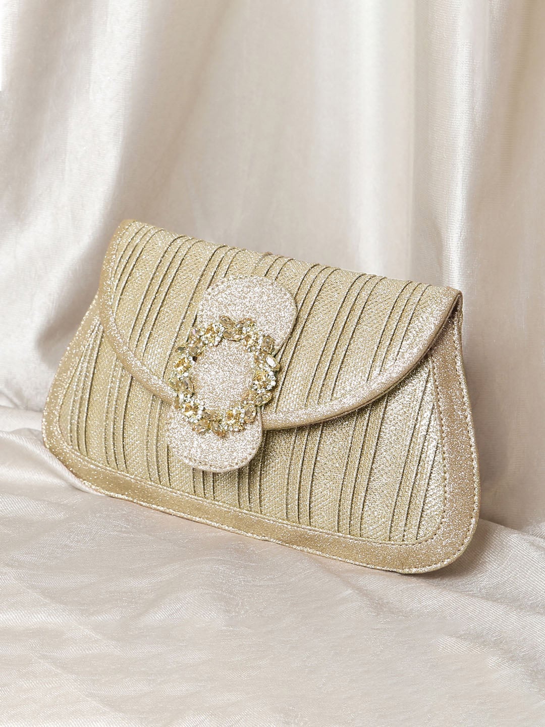 

Peora Gold-Toned Embellished Purse Clutch