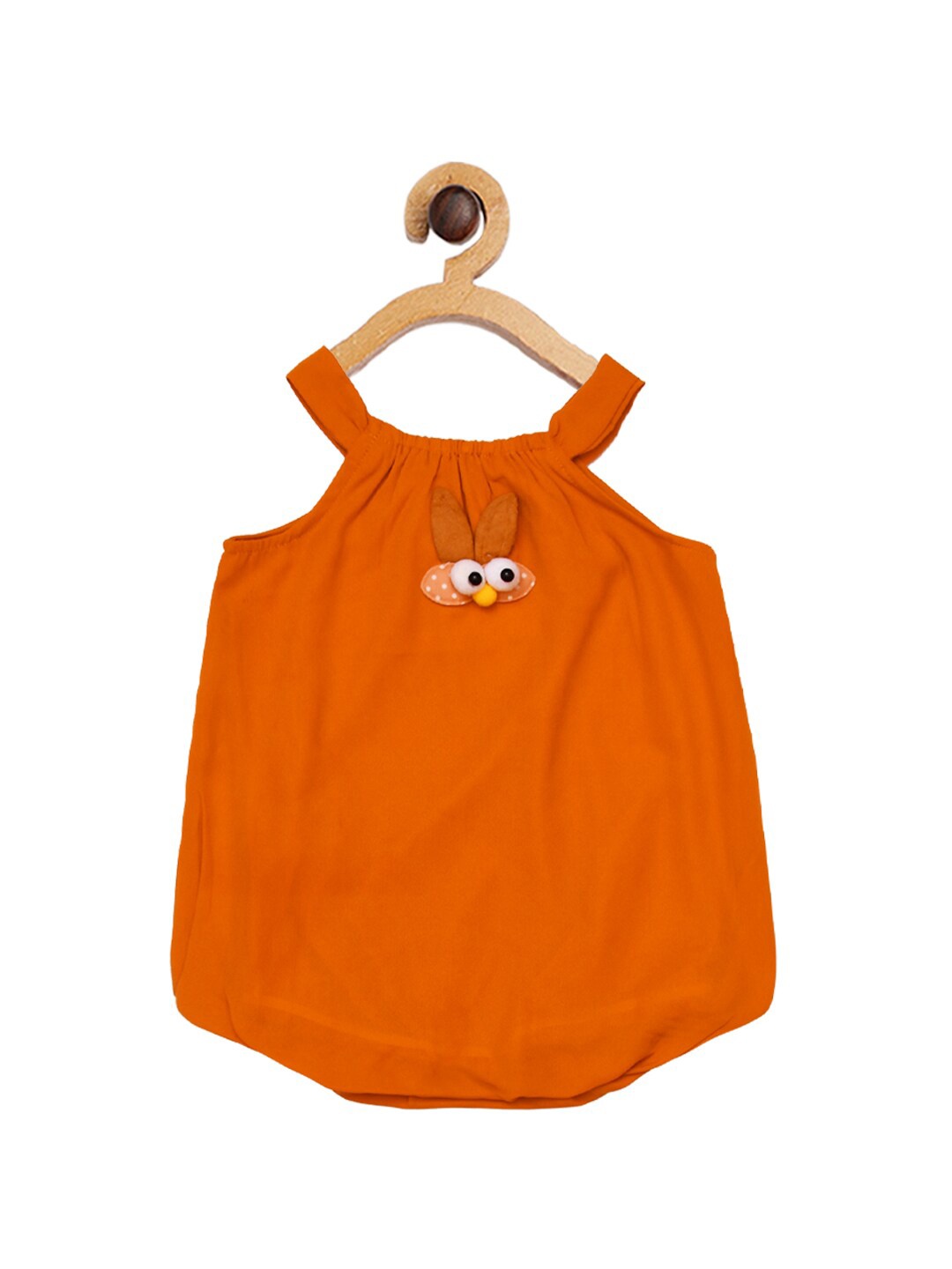 

Creative Kids Orange Solid A-Line Mini Dress