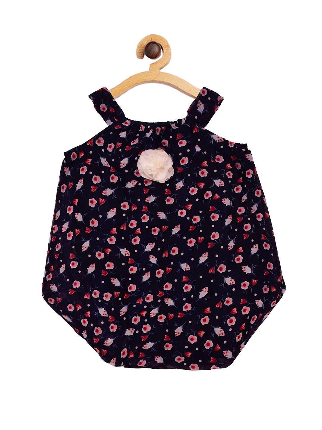 

Creative Kids Navy Blue Floral A-Line Dress