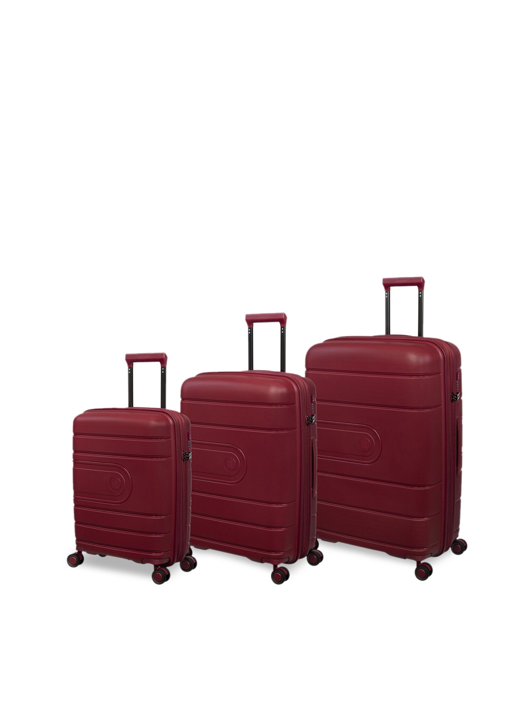 

IT luggage Set of 3 Red Trolley Bags