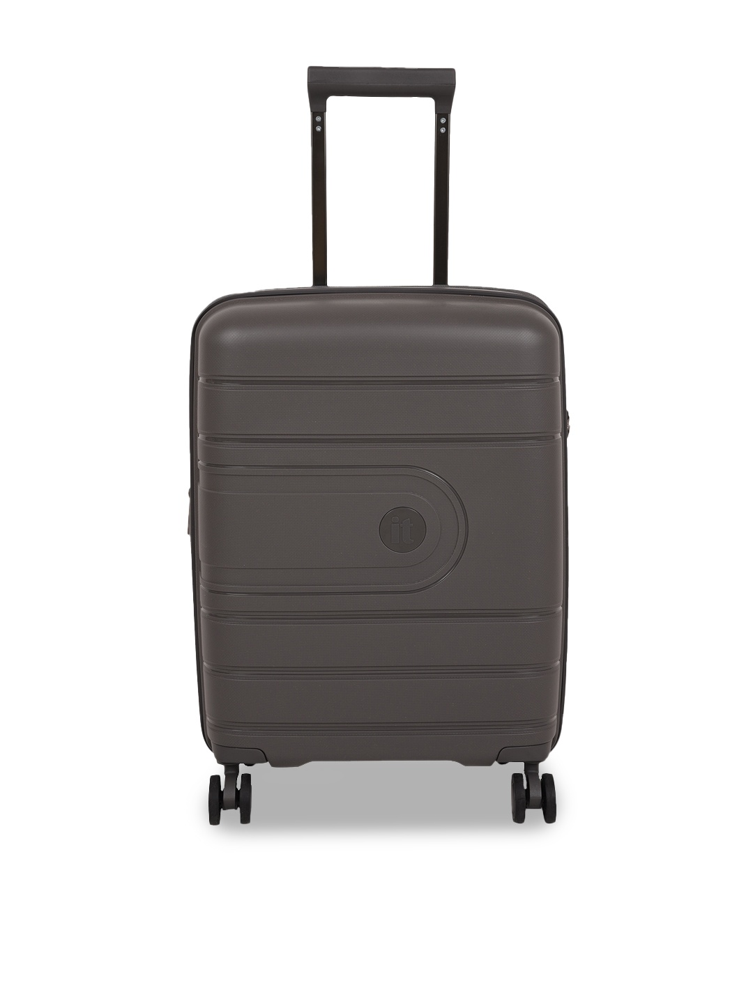 

IT luggage Grey Textured Trolley Suitcase