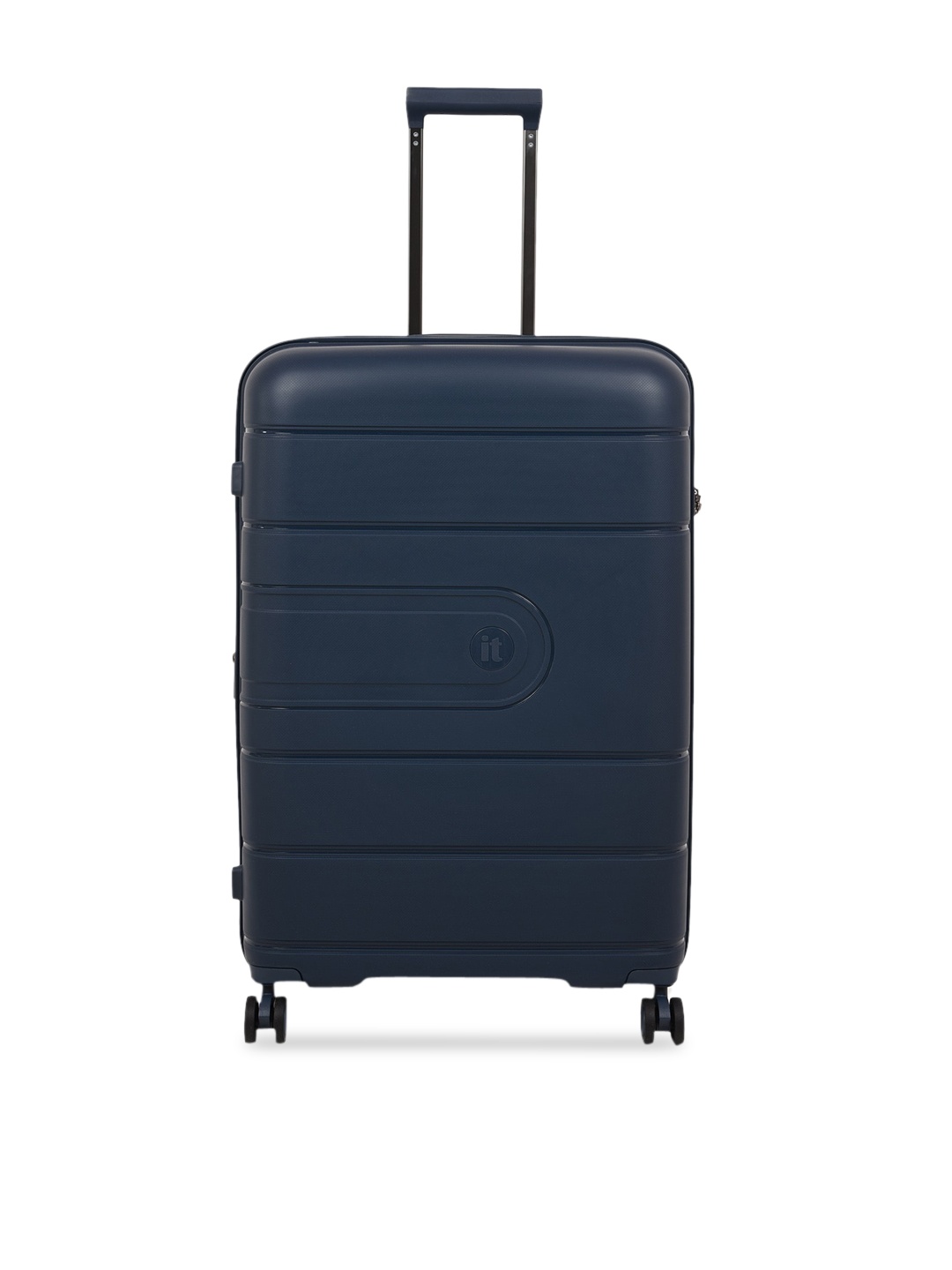

IT luggage Blue Textured Hard-Sided Large Trolley Suitcase