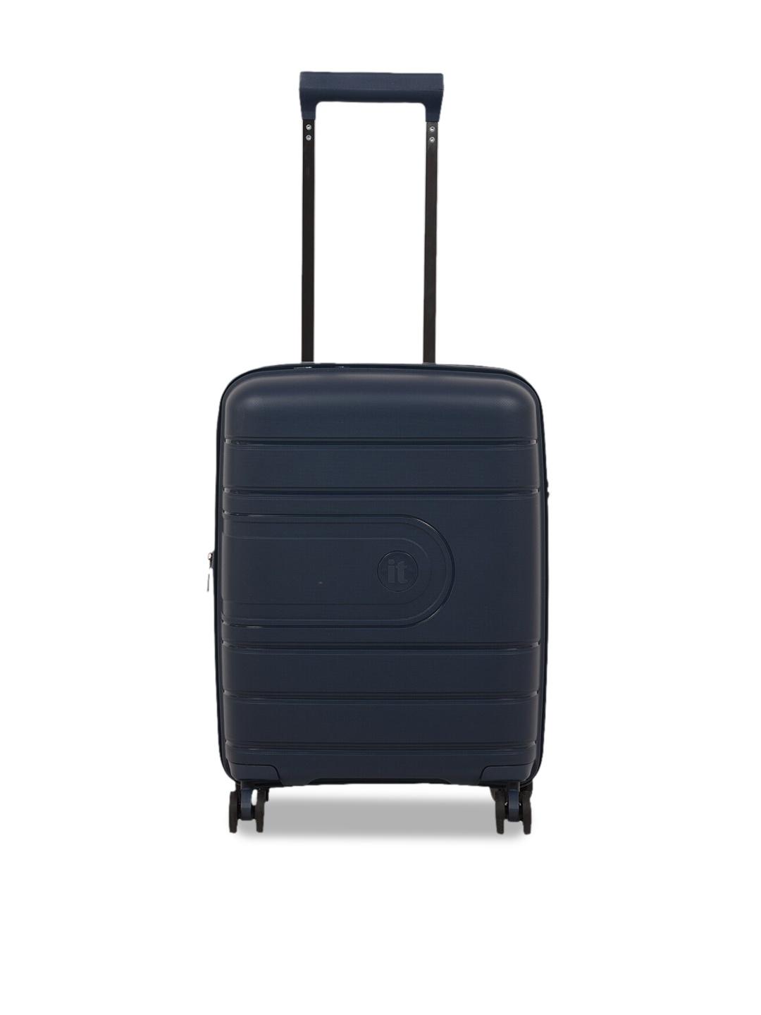 

IT luggage Blue Solid Hard-Sided Cabin Trolley Suitcase