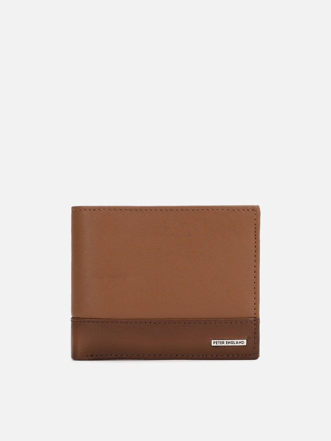 

Peter England Men Brown Leather Two Fold Wallet