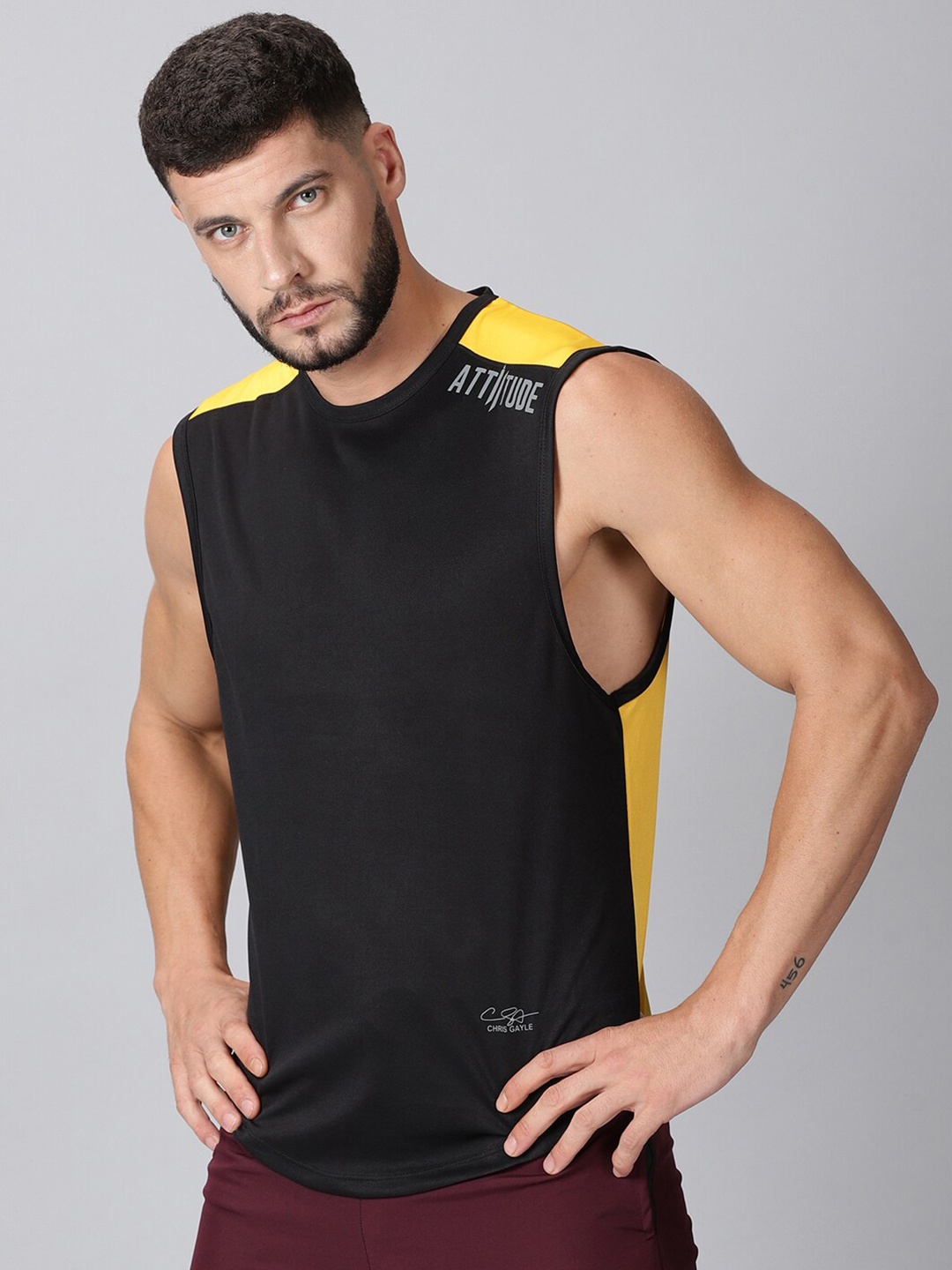 

ATTIITUDE Men Black Dri-FIT T-shirt