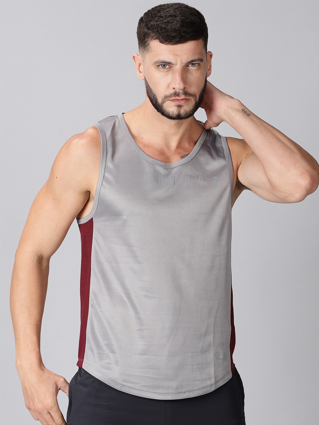 

ATTIITUDE Men Grey Dri-FIT T-shirt
