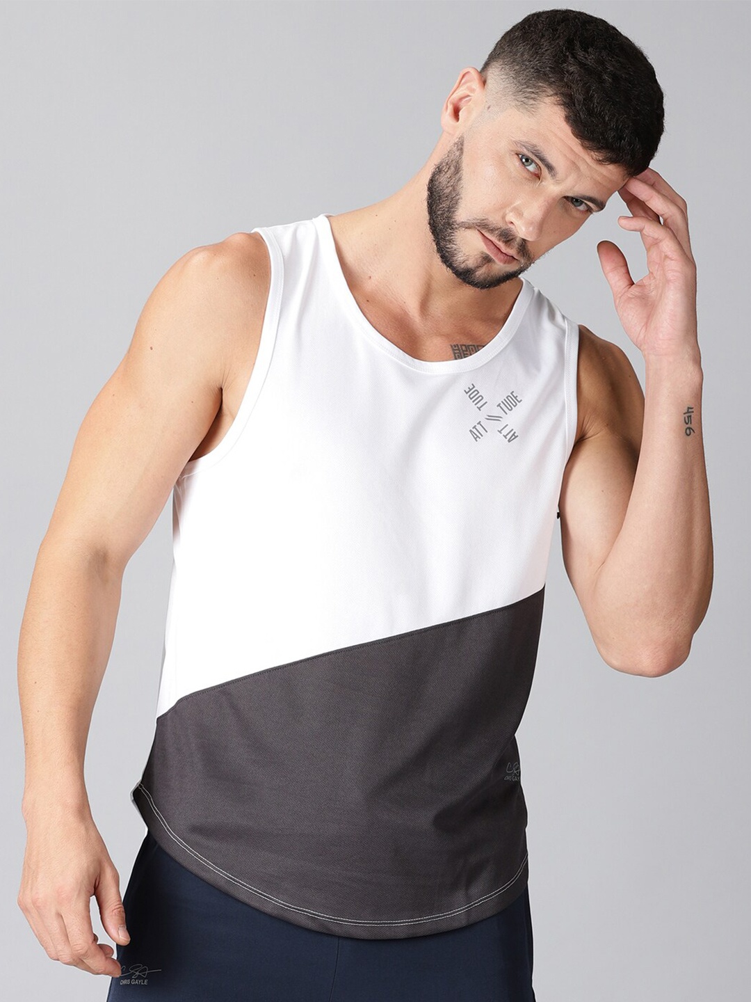 

ATTIITUDE Men's White Dri-FIT T-shirt