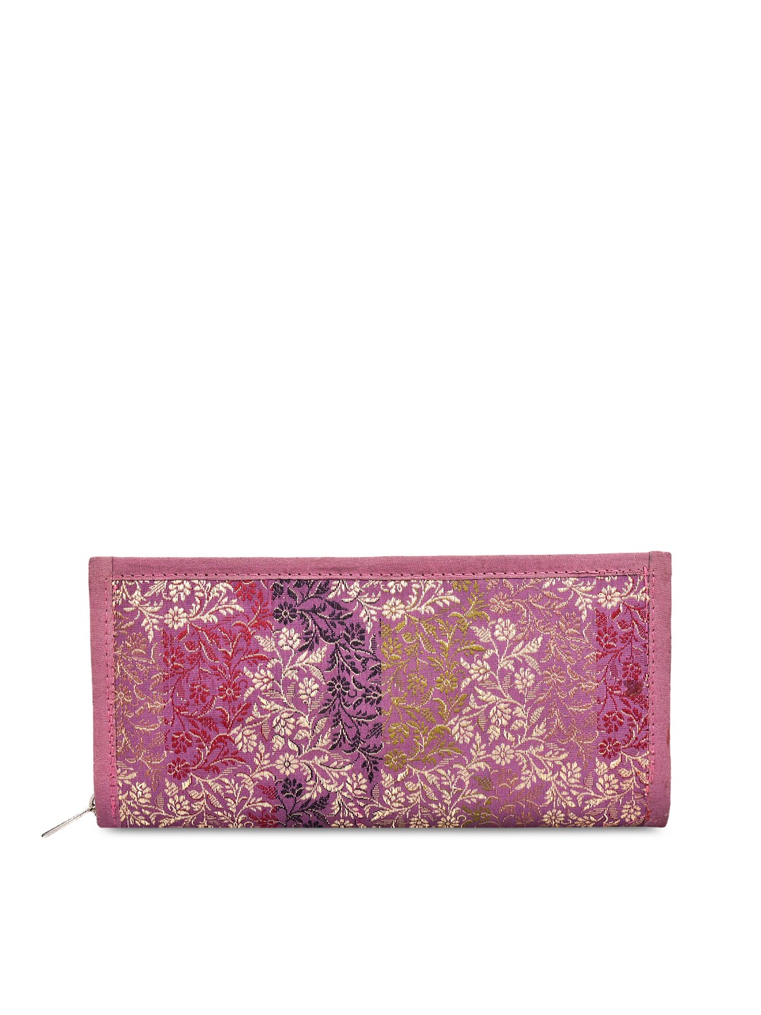 

Anekaant Purple Jacquard Clutch