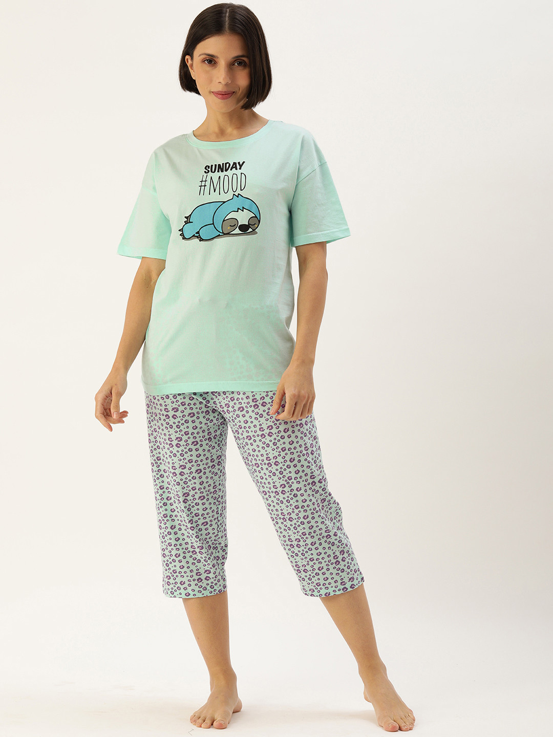 

Slumber Jill Women Blue Printed Night suit