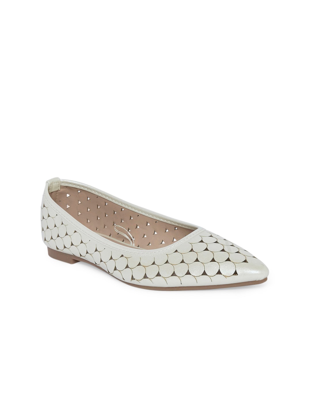 

Forever Glam by Pantaloons Women Off White Ballerinas with Laser Cuts Flats