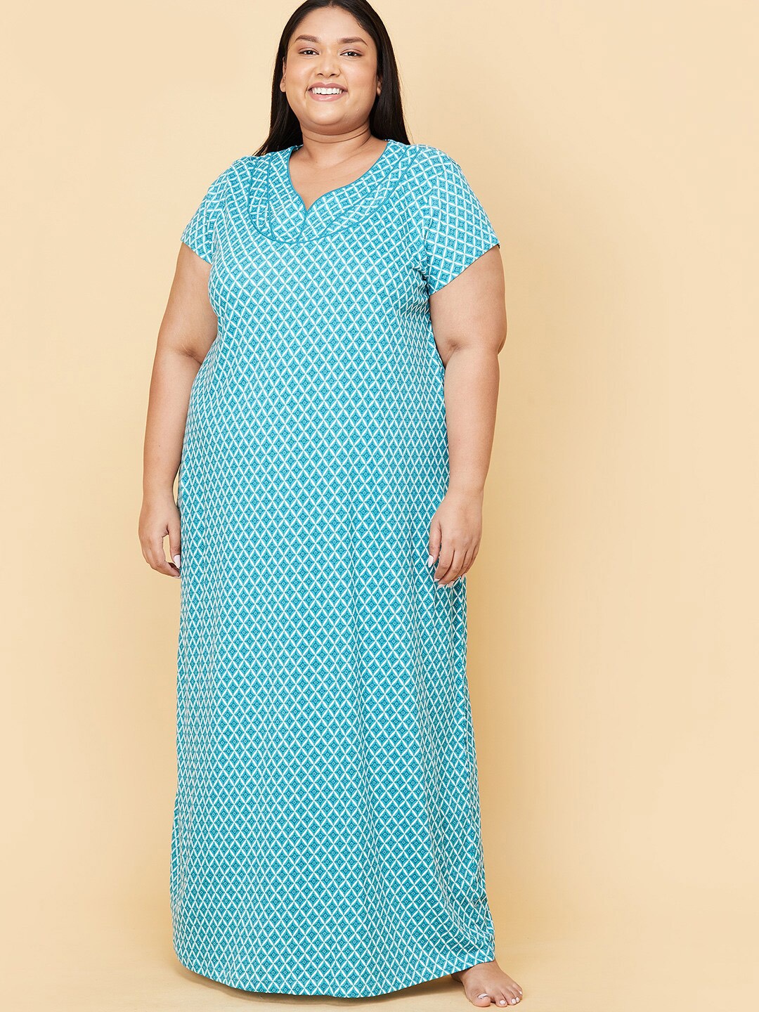 

max Teal Printed Maxi Nightdress