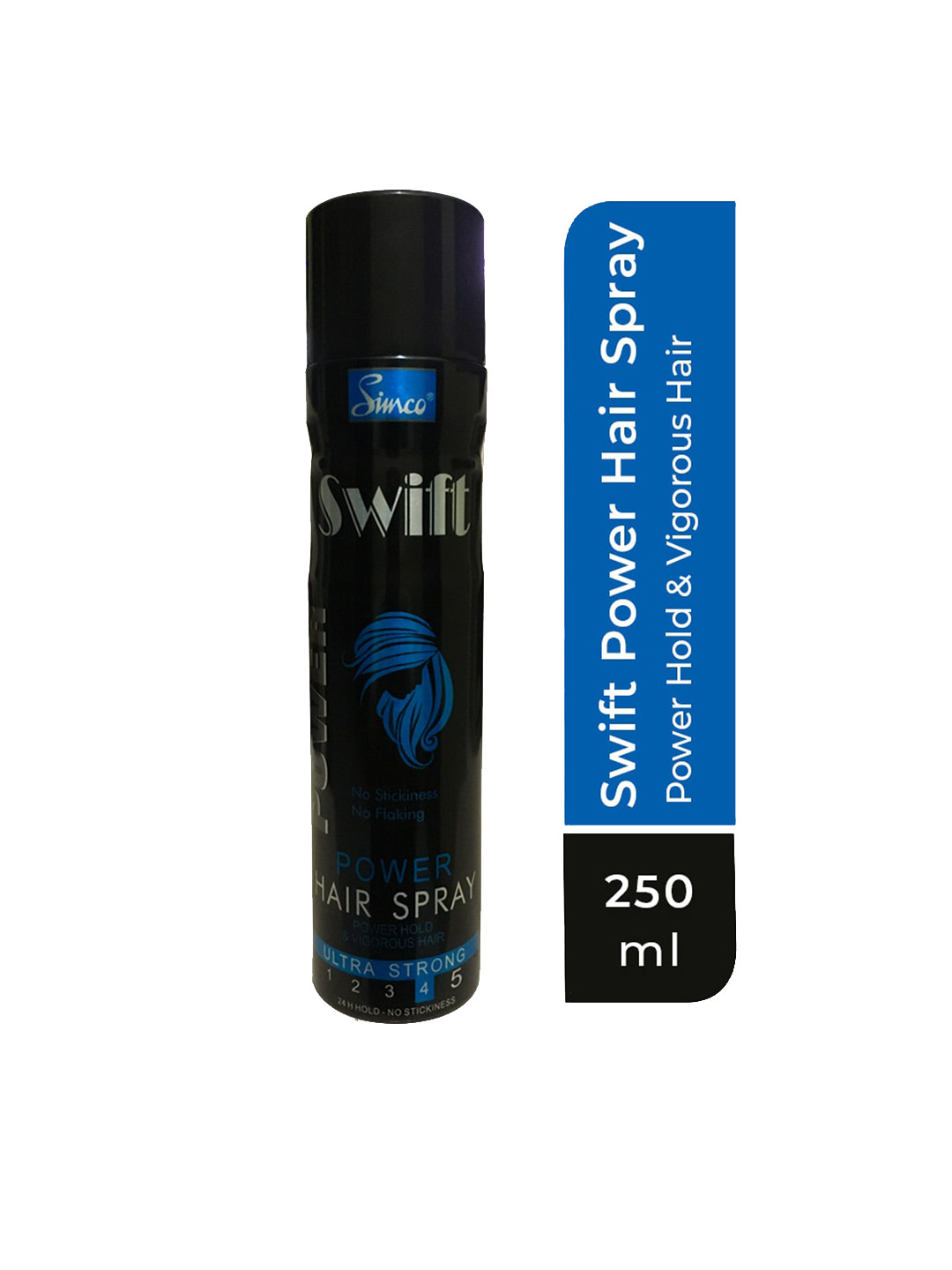 

Simco Swift Ultra Strong Power Hair Spray 250 ml, Blue