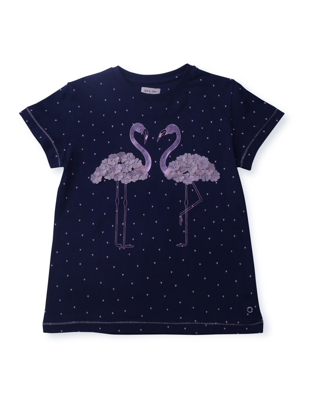 

Gini and Jony Blue Print Applique Top