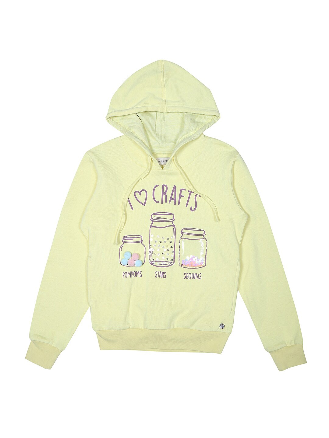 

Gini and Jony Yellow Printed Sweatshirt